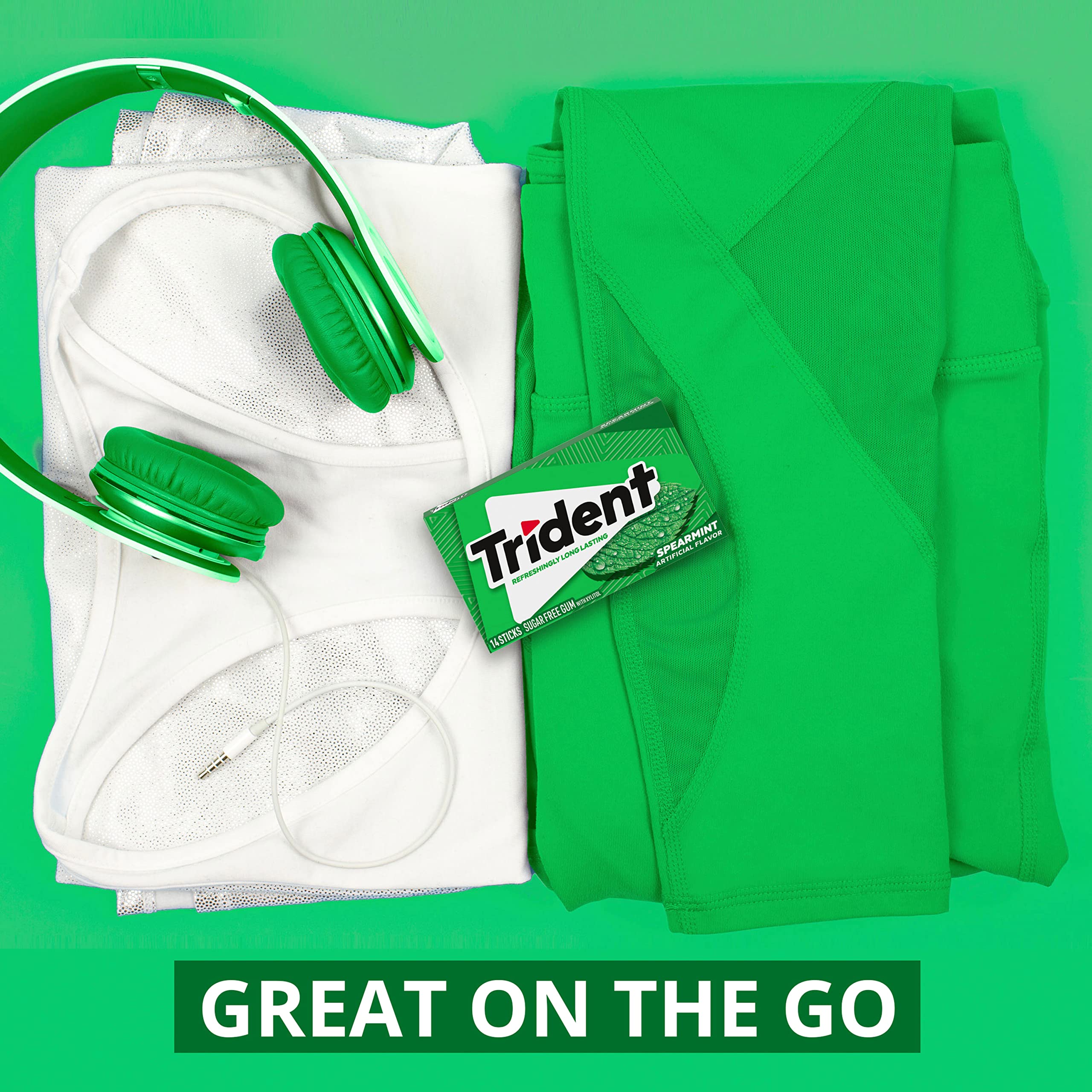 Party favors feature Trident Spearmint gum for minty engagement and smiles.