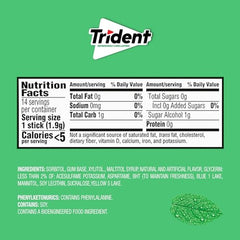 Trident Spearmint gum wrapped pieces ready for quick minty refreshment