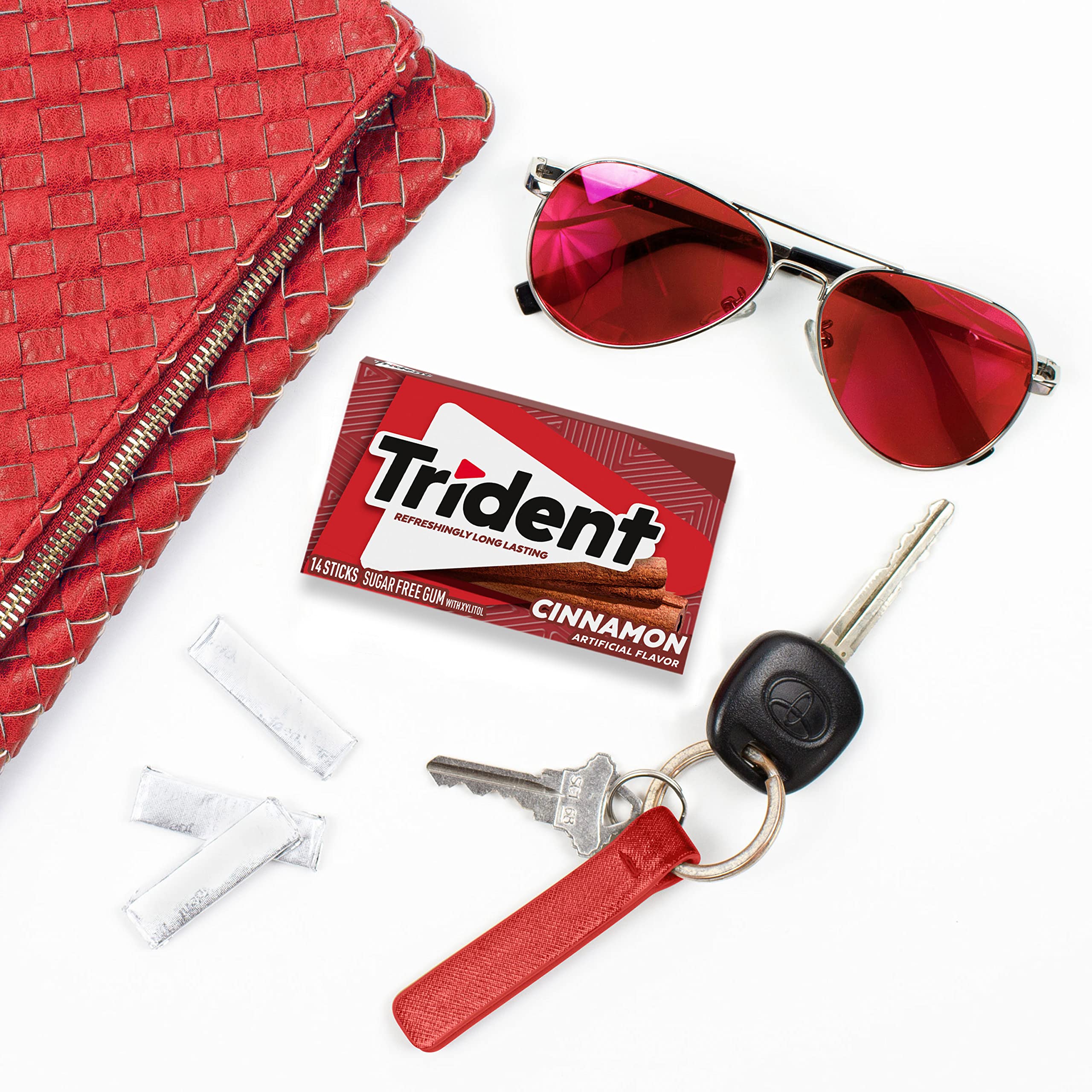 Trident sugar-free gum bubblegum pack kid-friendly flavor without sugar