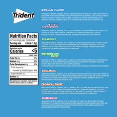 Trident sugar-free gum spearmint pack offers rapid fresh breath on the go