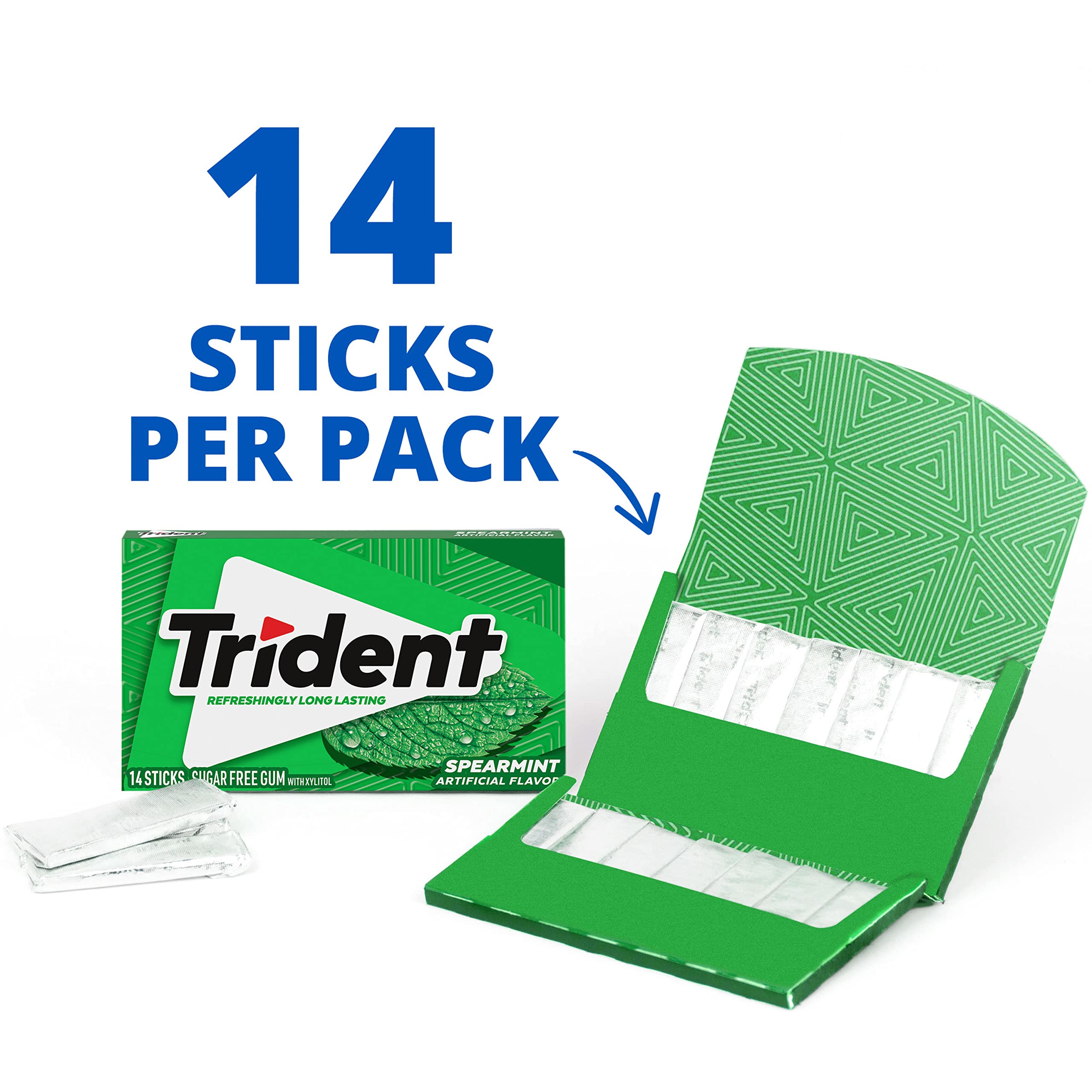 Trident sugar-free gum watermelon twist pack delivers juicy, sugarless refreshment