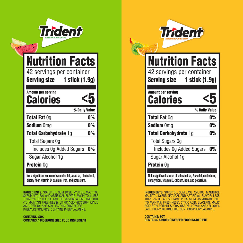 Trident Tropical Twist bulk-pack front view for refreshing daily flavor.
