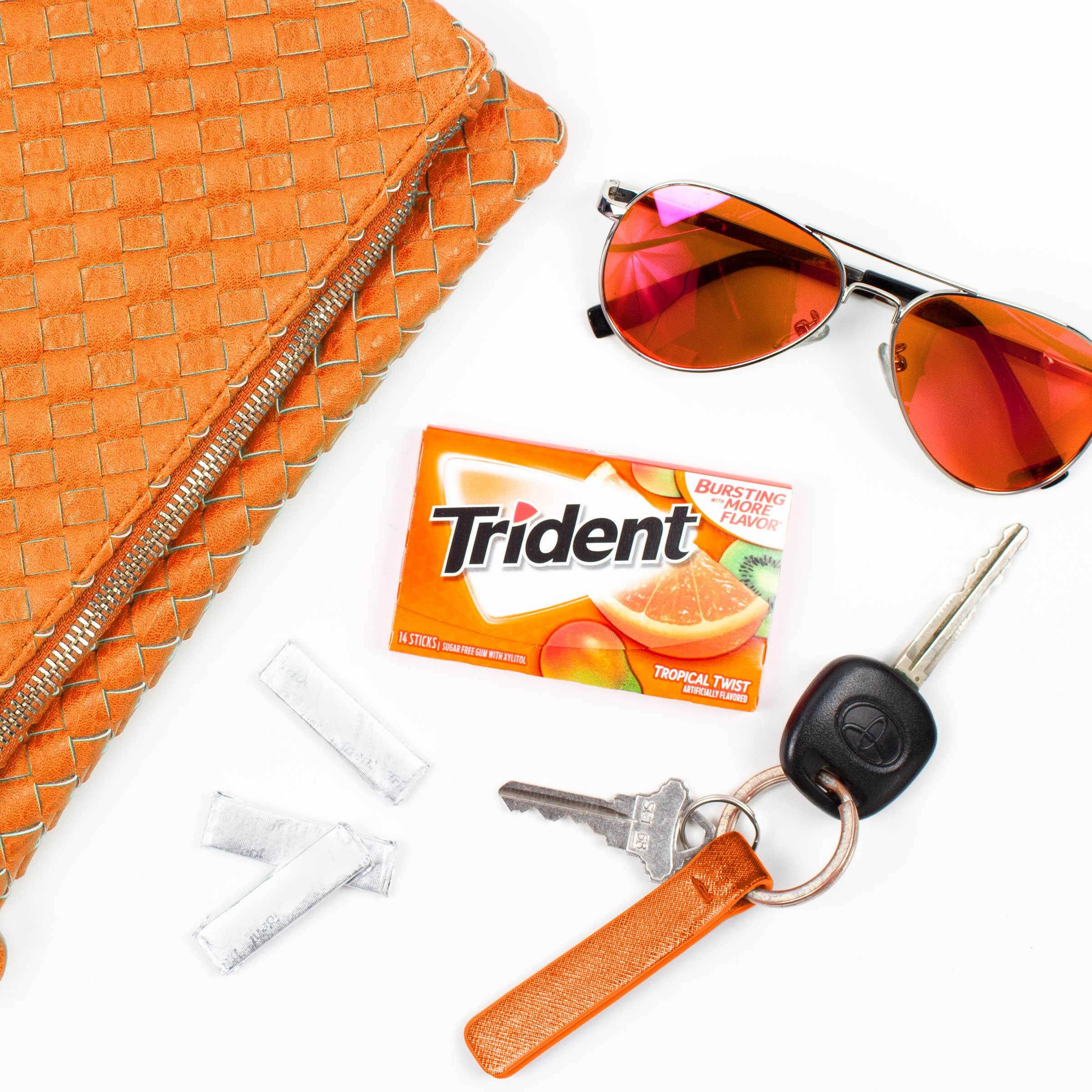 Trident Tropical Twist gum office desk storage for quick refreshment