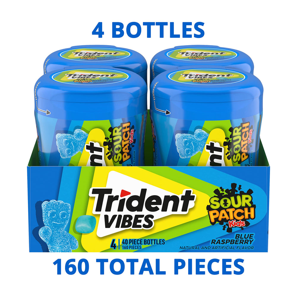 Trident Vibes four-bottle pack, easy storage for office or bag.