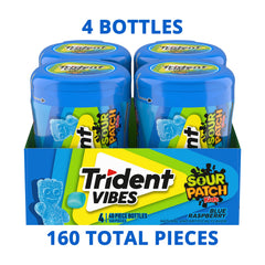 Trident Vibes four-bottle pack, easy storage for office or bag.
