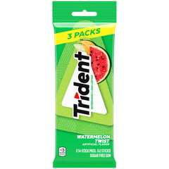 Trident Watermelon Twist gum close-up showing texture and pieces