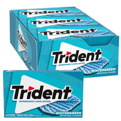 Trident Wintergreen Sugar Free Gum pack for on-the-go freshness.