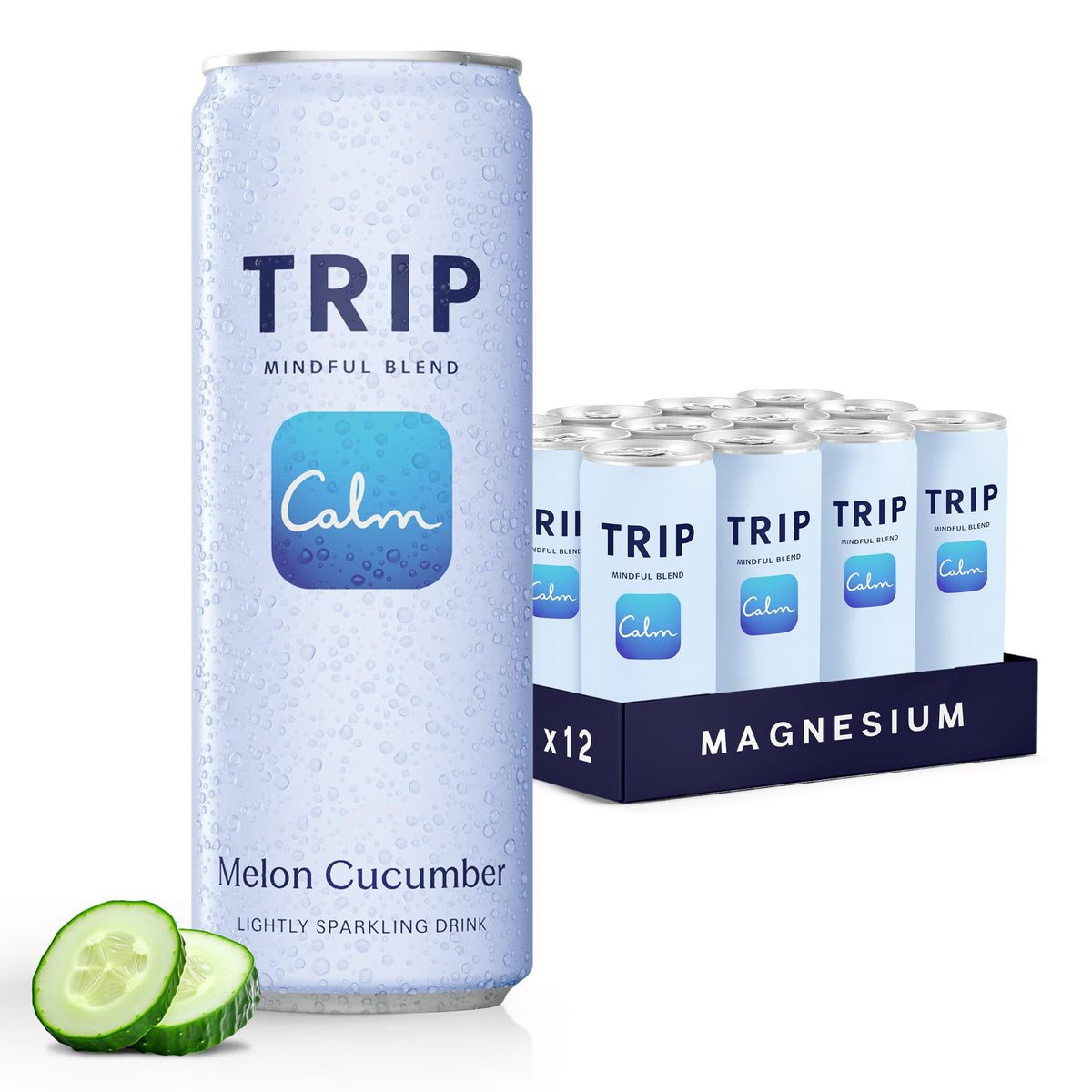 TRIP Lightly Melon Cucumber can, refreshing, low-calorie mocktail for any moment