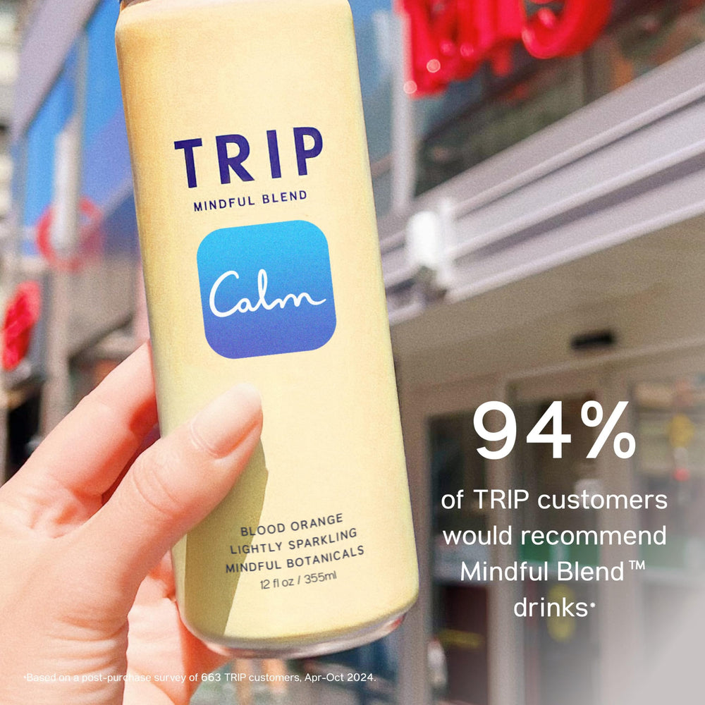 TRIP Lightly Sparkling 12pk carton highlighting convenient, shareable package.