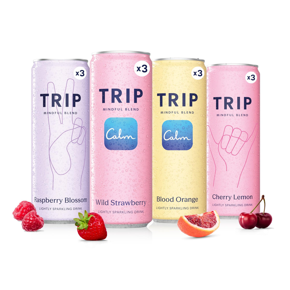 TRIP Lightly Sparkling Citrus Berry Pack shown for refreshing flavor variety.
