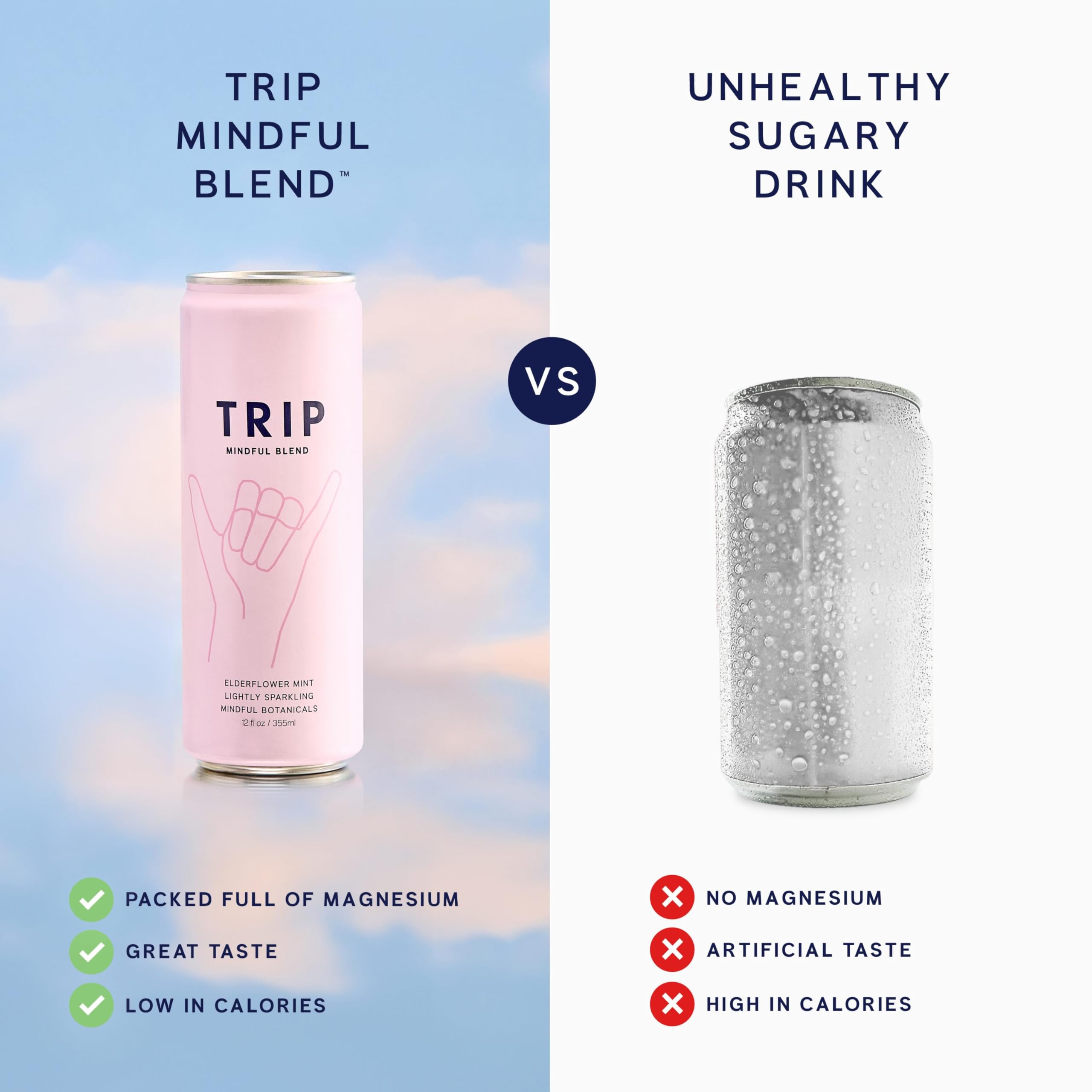 TRIP Lightly Sparkling glass pour highlights bubbles and floral notes.
