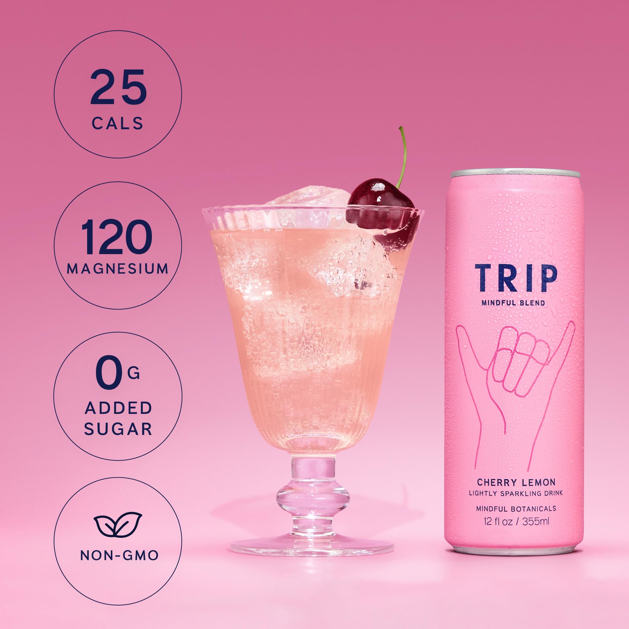 TRIP Lightly Sparkling mixer setup, perfect for mocktails and social sips