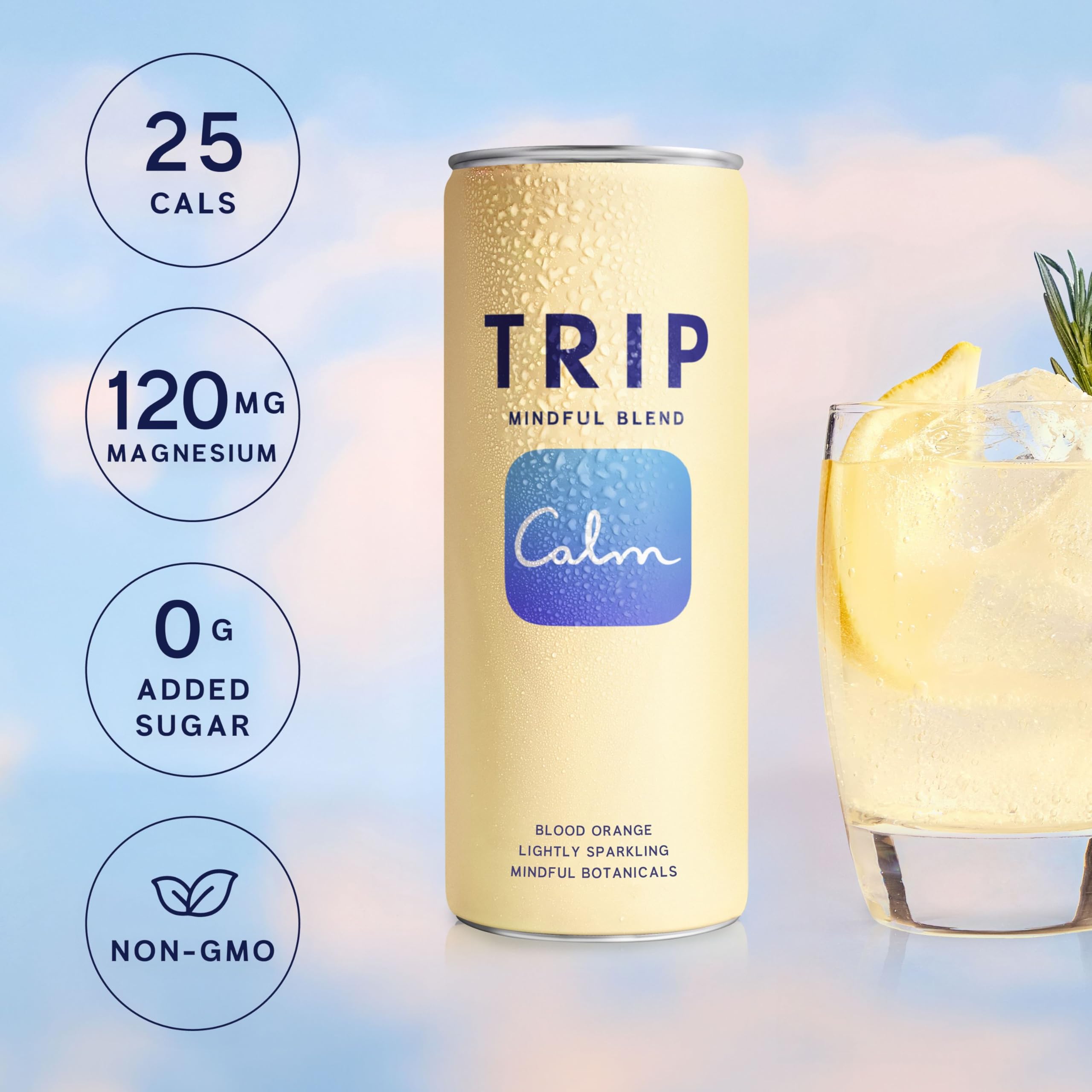 TRIP Lightly Sparkling relaxed moment showing an everyday refreshment between tasks.