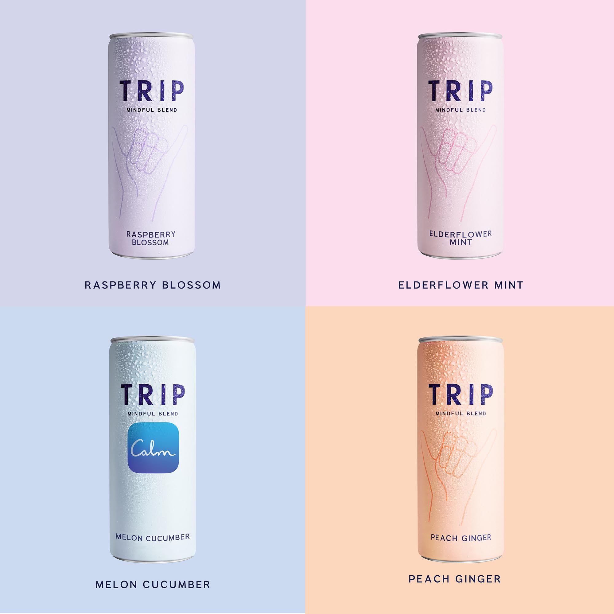 TRIP Lightly Sparkling variety-pack shot invites tasting all four flavors.