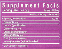 Close-up of Triple Leaf Tea Bags packaging highlighting the blood pressure blend.