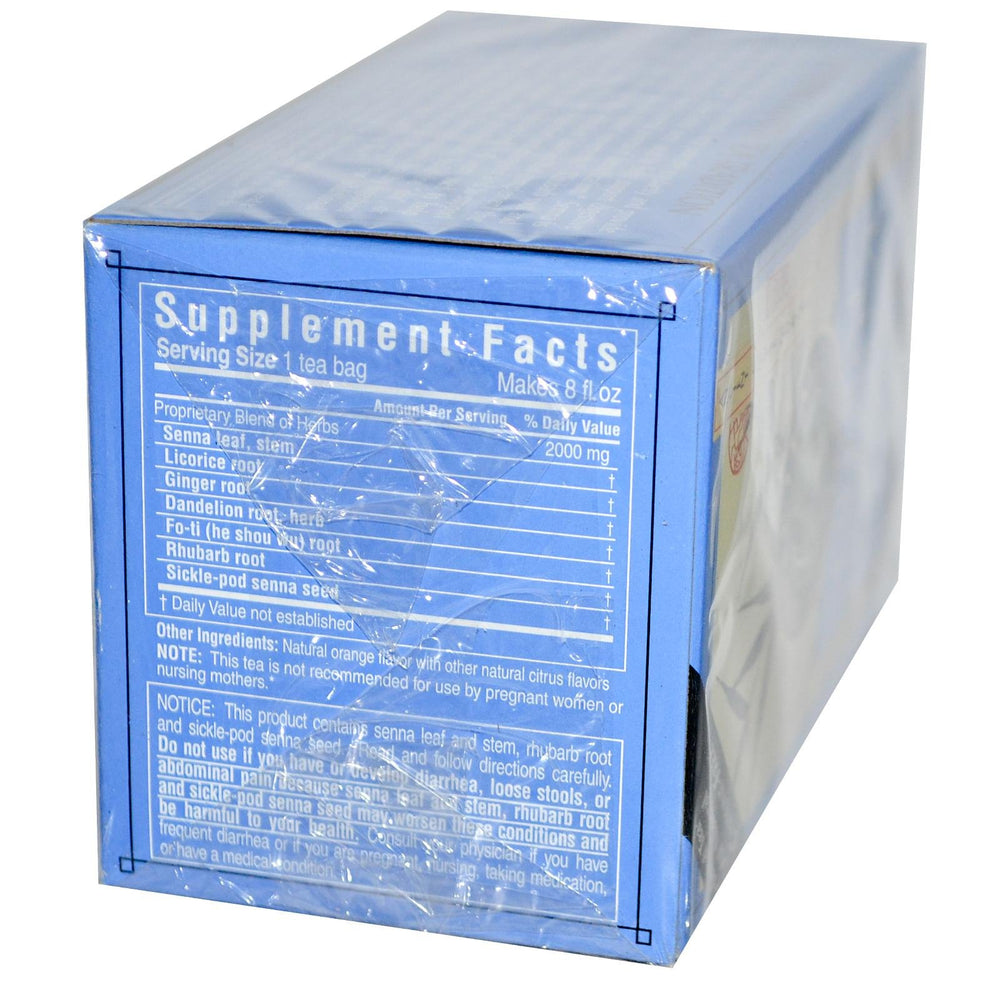Triple Leaf Tea Herbal Laxative tea bags ready for a cup of gentle relief.