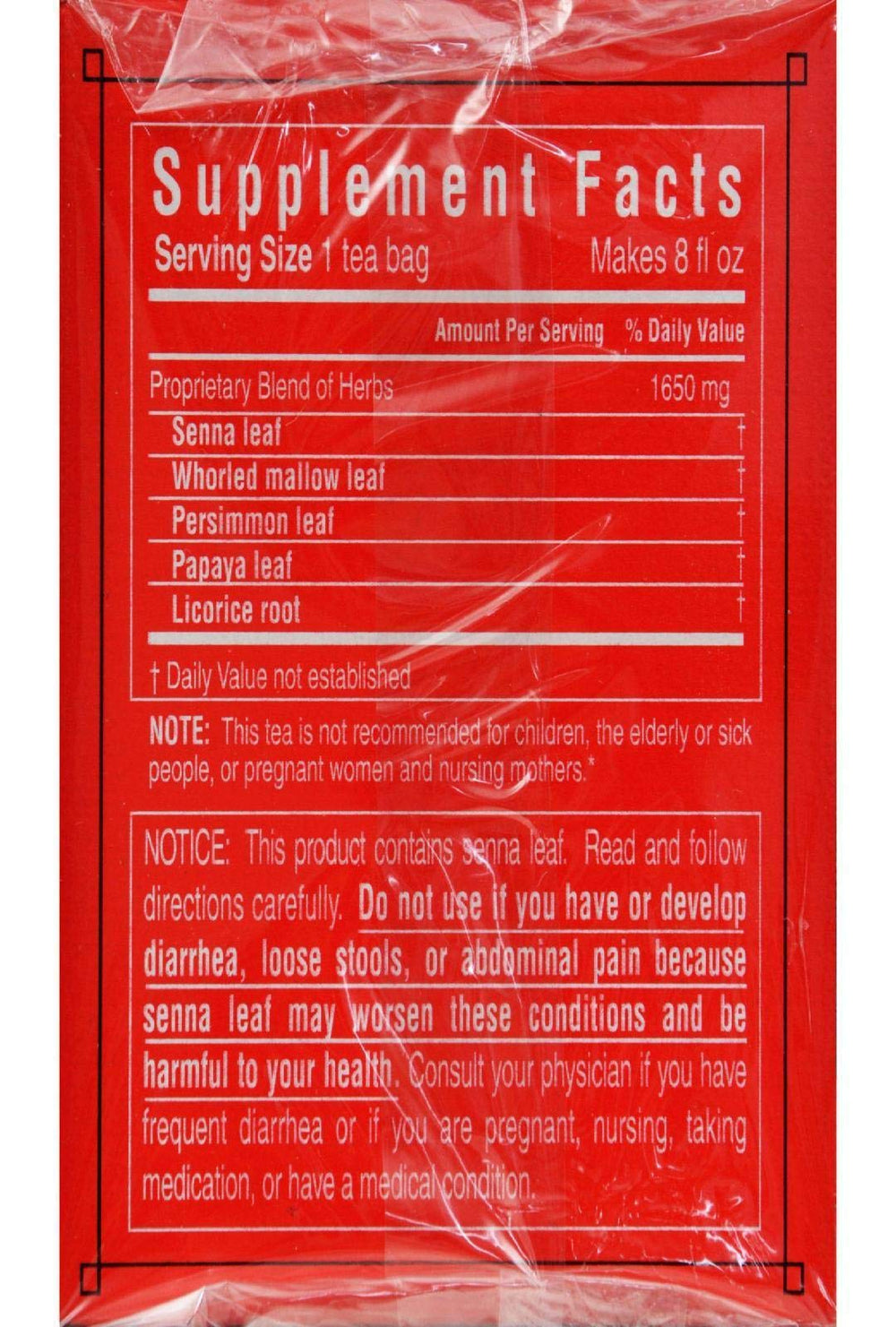 Brewed Triple Leaf Tea Super Slimming cup with inviting aroma and flavor