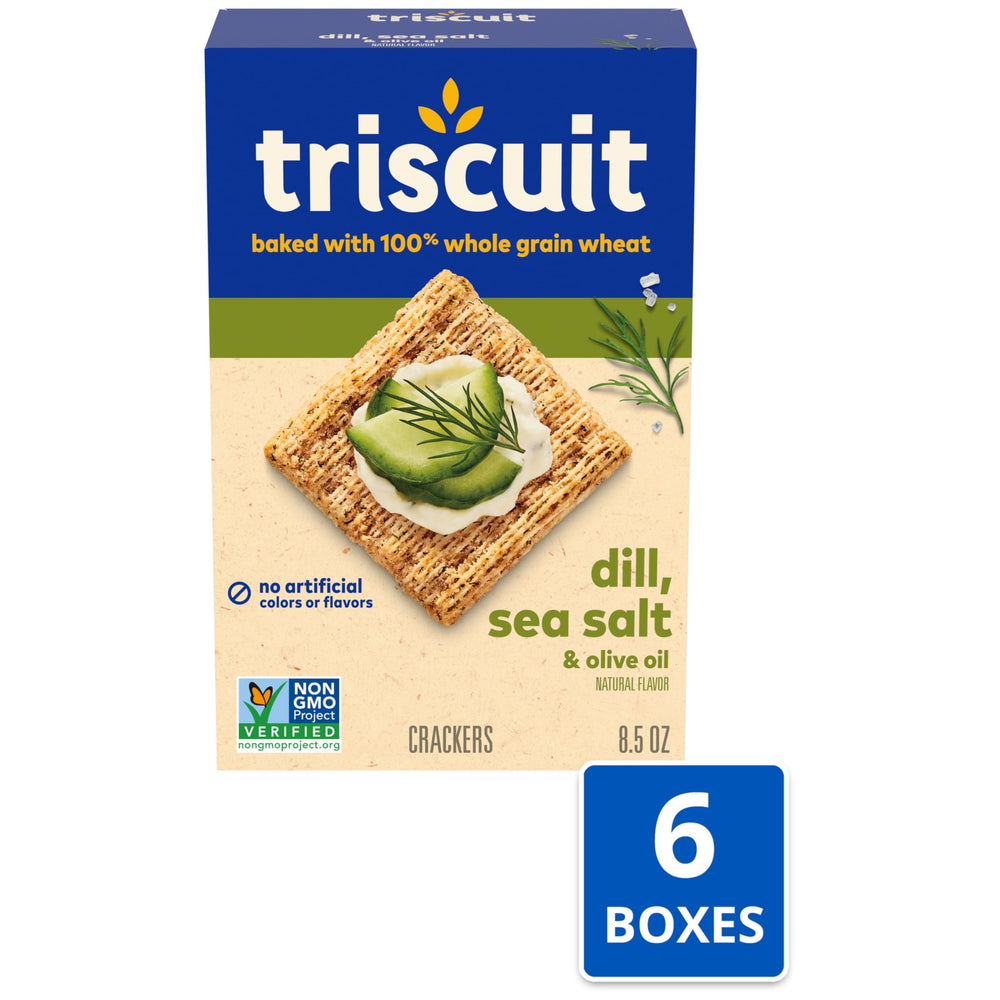 Triscuit packaging highlights Non-GMO Project Verified status and simple ingredients.