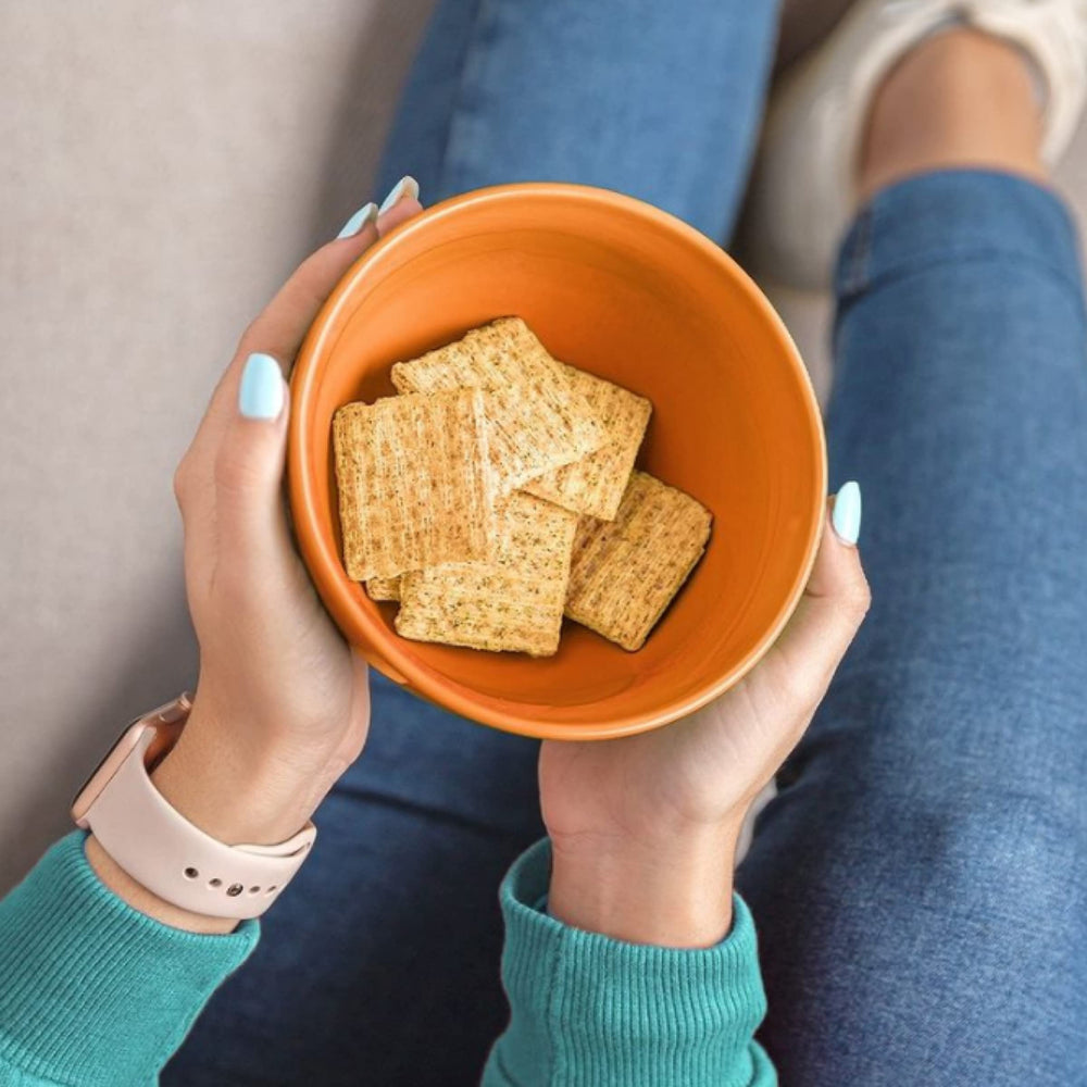 Non-GMO verified Triscuit Original crackers for worry-free snacking.