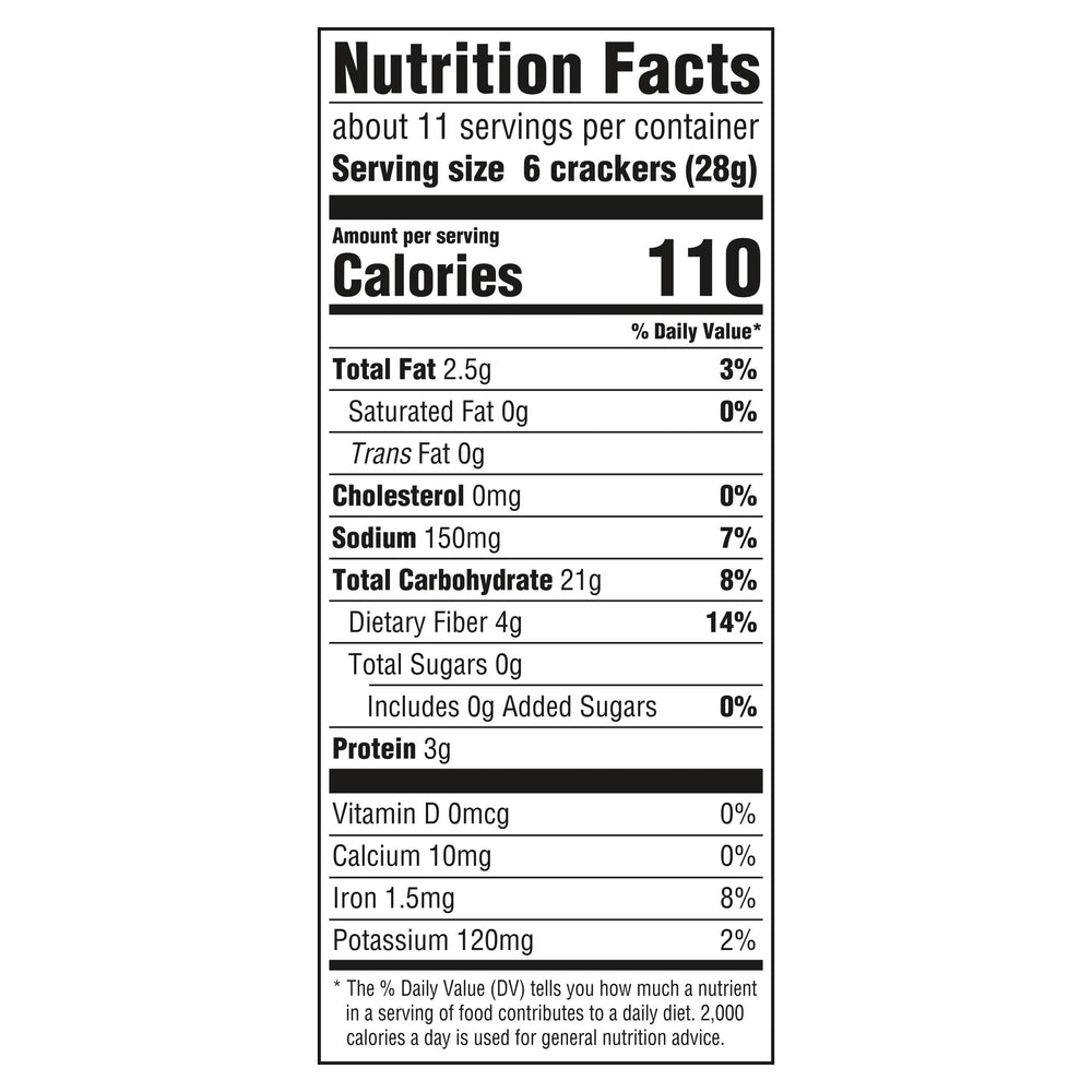Triscuit Reduced Fat Whole Grain crackers ingredients highlight Non-GMO and simple ingredients.