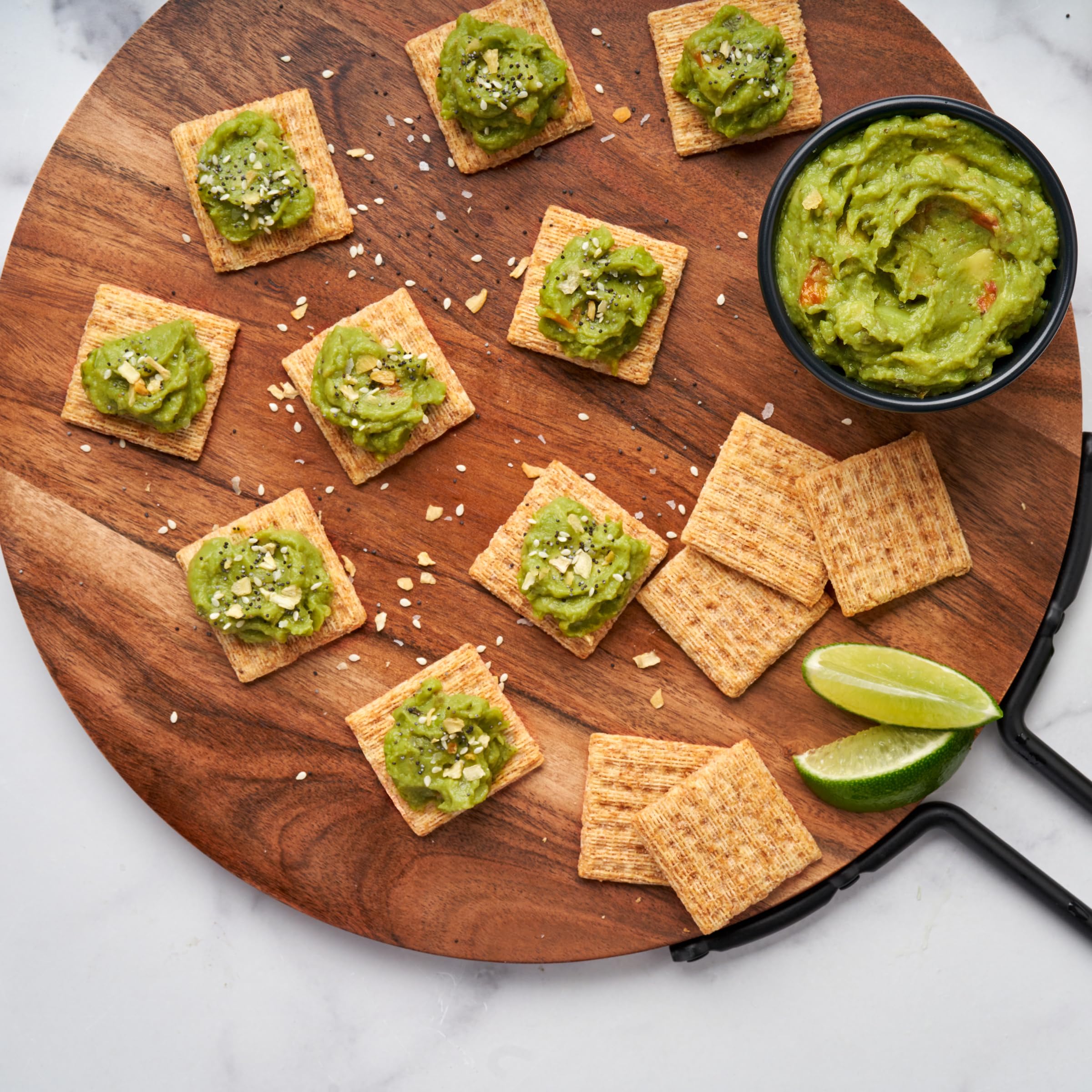 Triscuit Reduced Fat Whole Grain crackers lunch snack image emphasizes easy, on-the-go option.