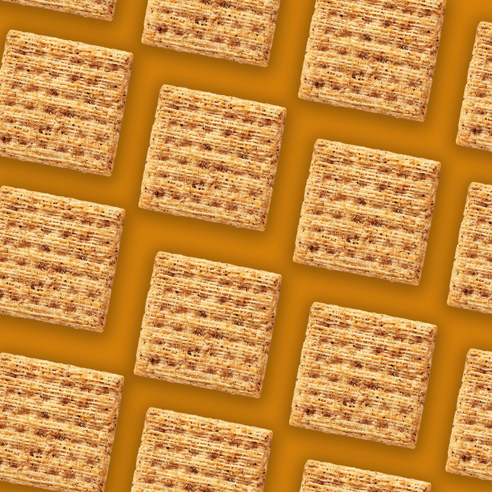 Triscuit Smoked Gouda crackers open box showing bulk packaging.