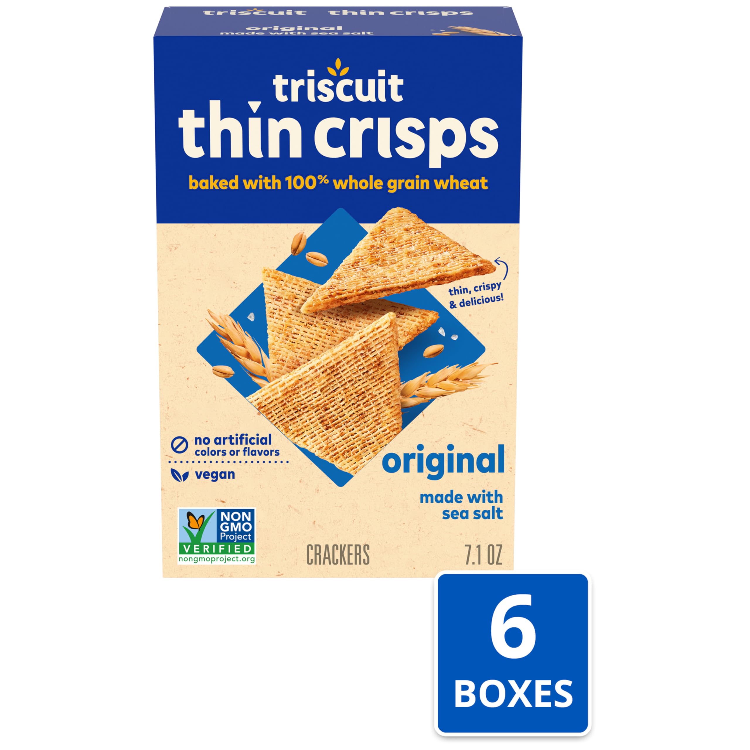 Triscuit Thin Crisps Original vegan snack display