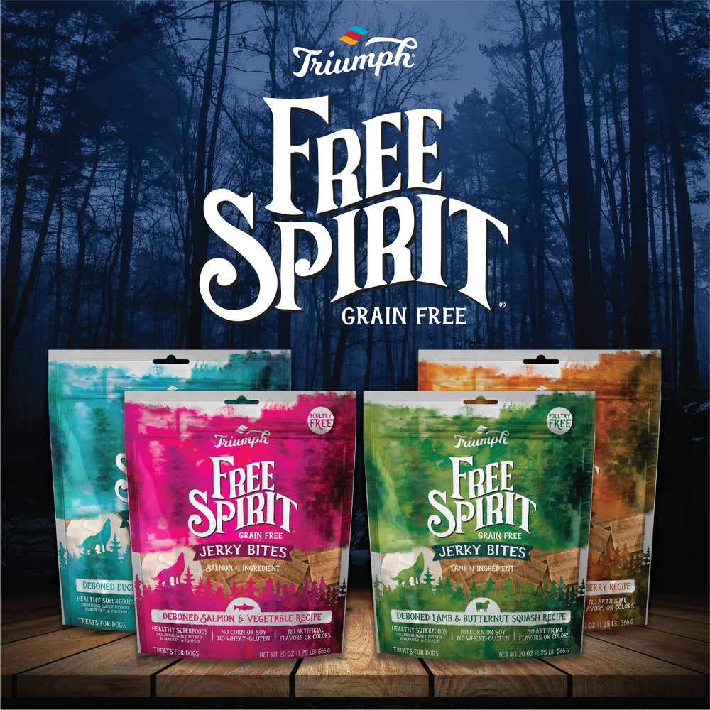 Close-up of Triumph Free Spirit soft treats showing chewy texture