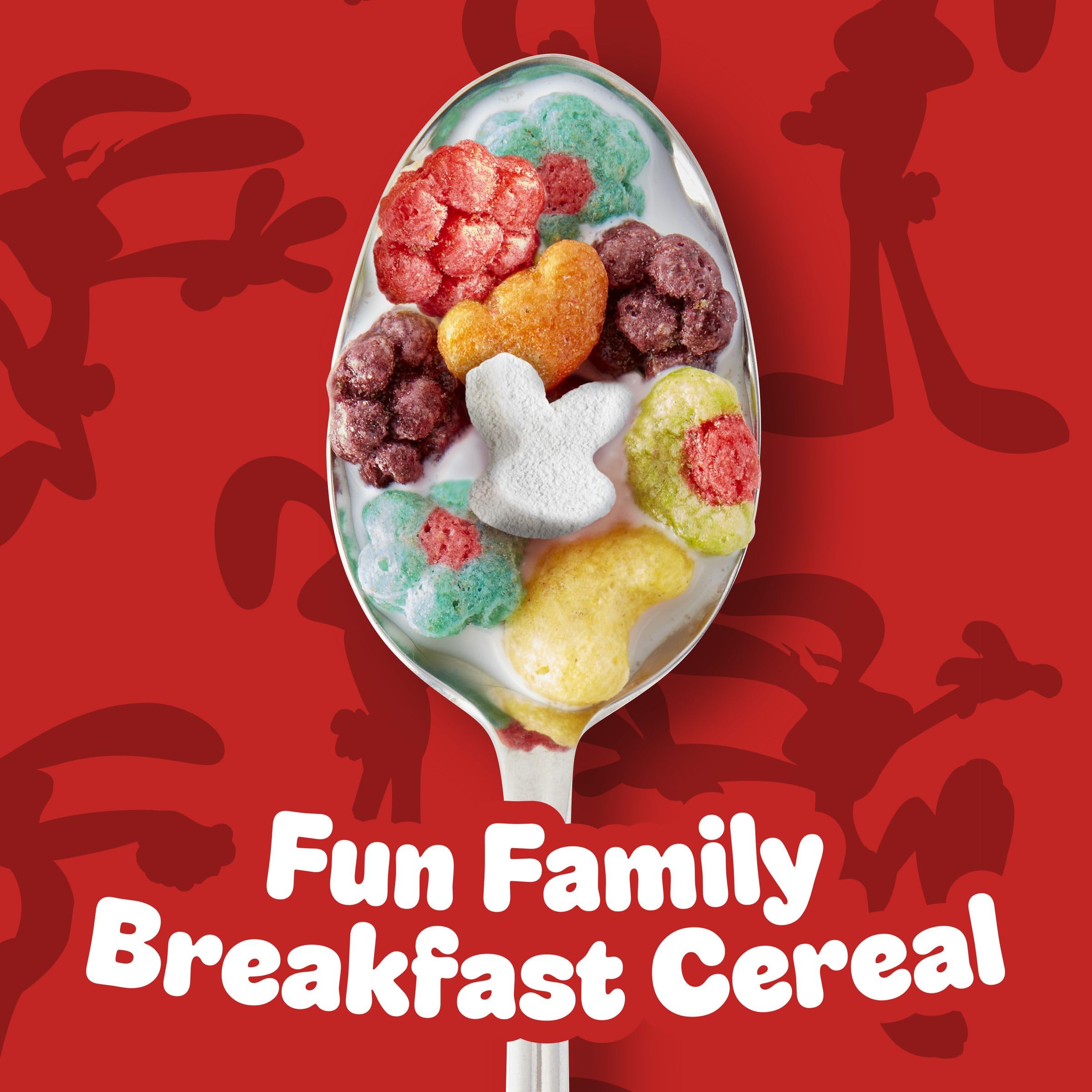 Milk being poured over Trix creates a creamy, inviting morning bowl.