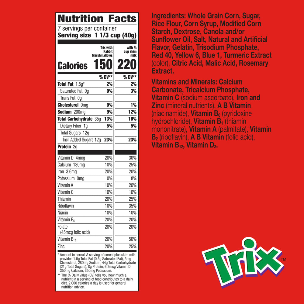 Trix rabbit-shaped marshmallows add fun texture and sweetness.