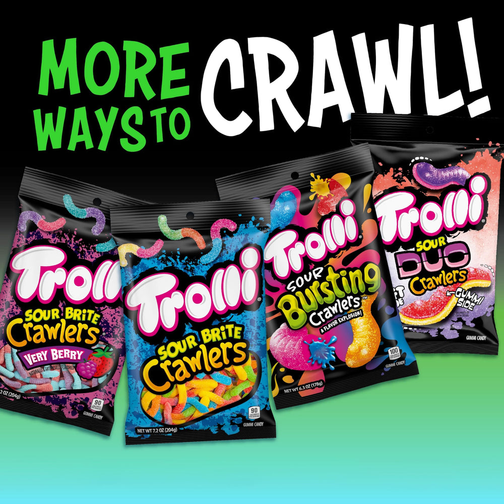 Trolli Electric Crawlers neon snack appeal invites sharing at gatherings