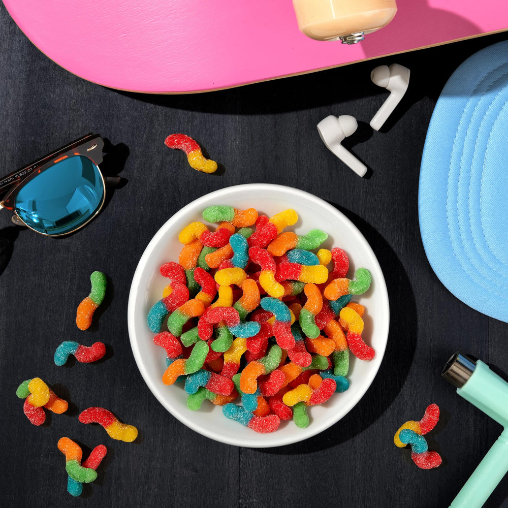 30-count pack of Trolli mini crawlers ready for sharing.