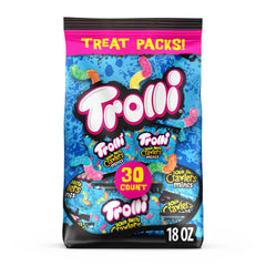 Trolli Mini Sour Brite Crawlers bag front, ideal party candy.