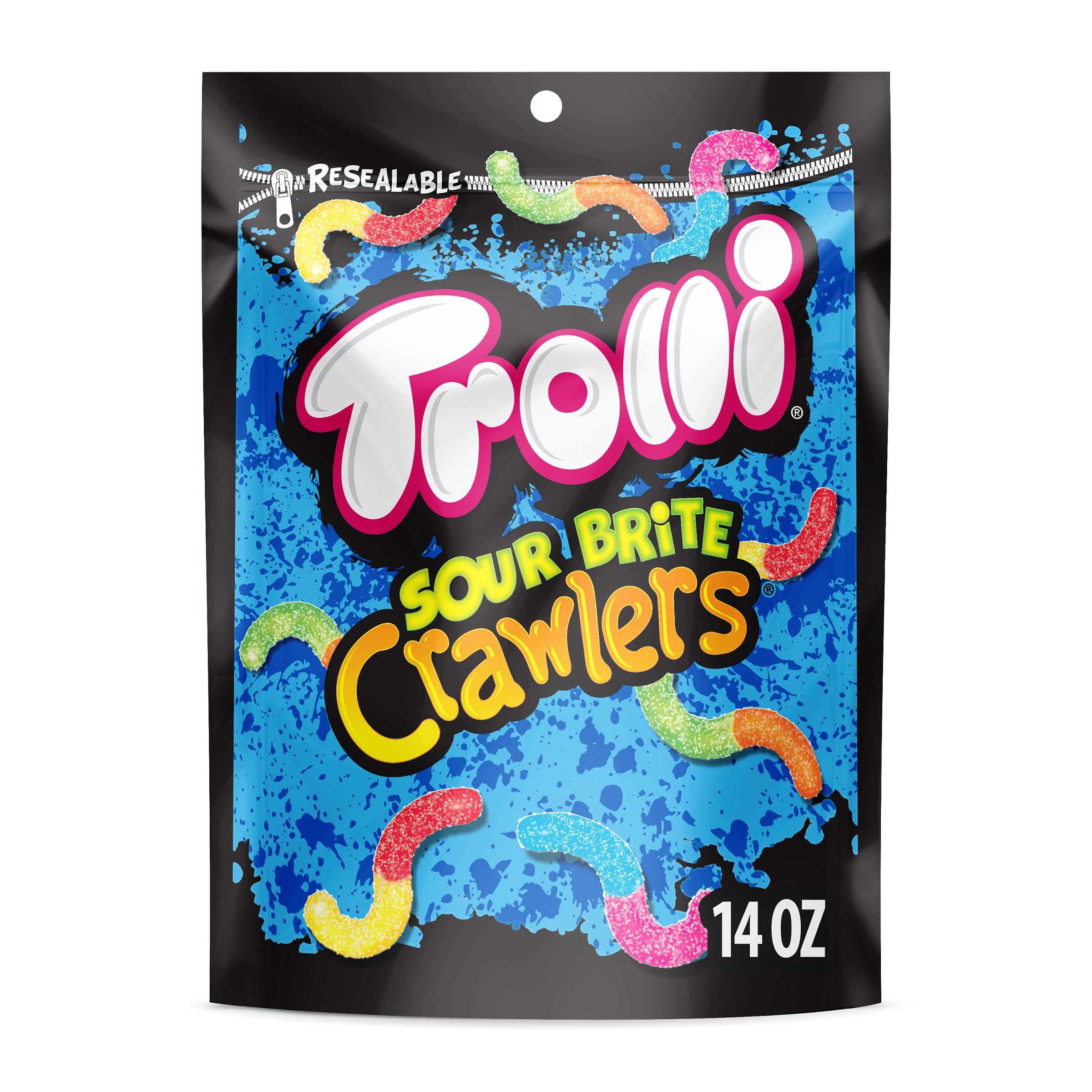 Trolli Sour Brite Crawlers bag: colorful party snack for sharing