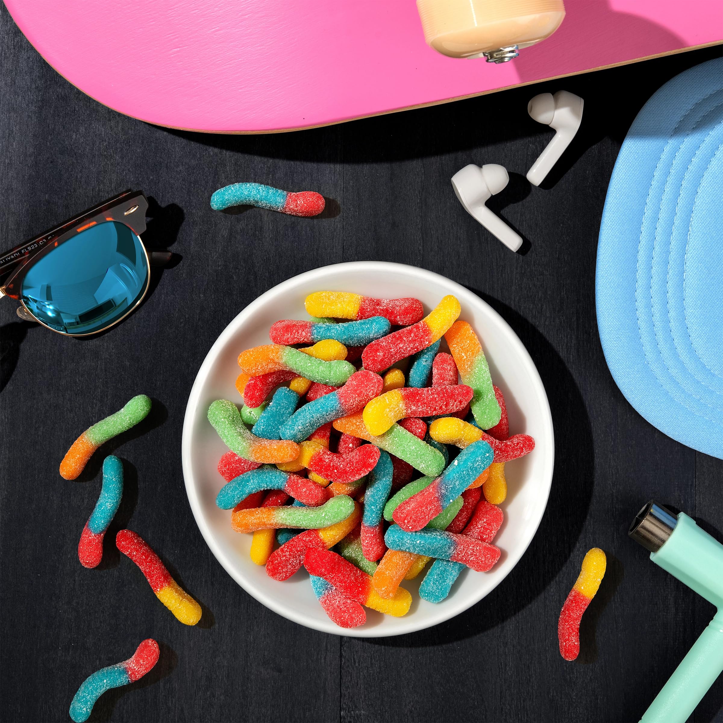 Trolli Sour Brite Crawlers resealable bag keeps candy fresh