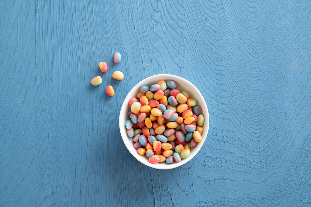Trolli Sour Brite Eggs Cherry-Lemon flavor, tangy-sweet mix for snacking.