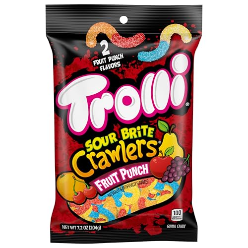 Gummy worms in tangy coating stand out in gift baskets.