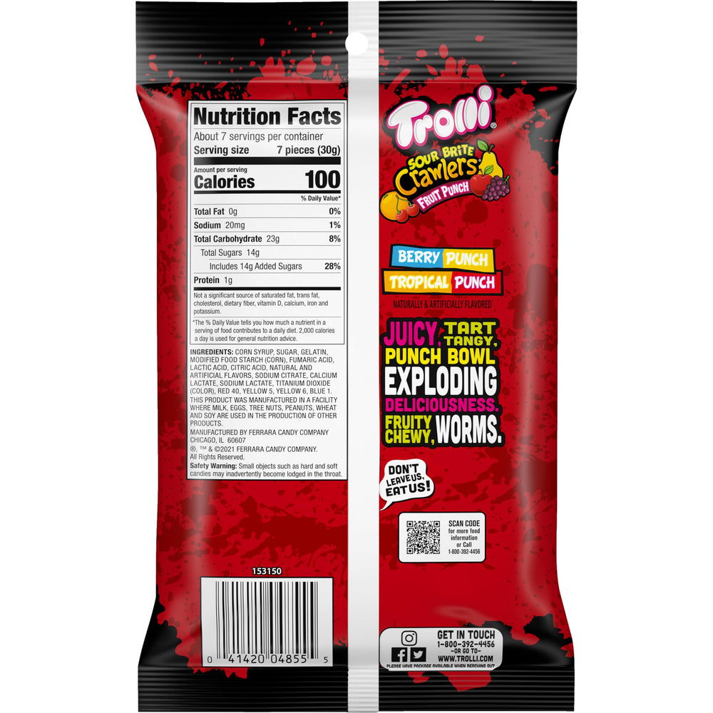 Movie night snacks get a fun boost from bright Trolli Worms.