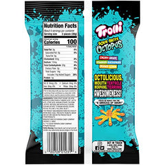 Close-up of TROLLI Sour Brite Octopus gummies with bright colors for snacking.