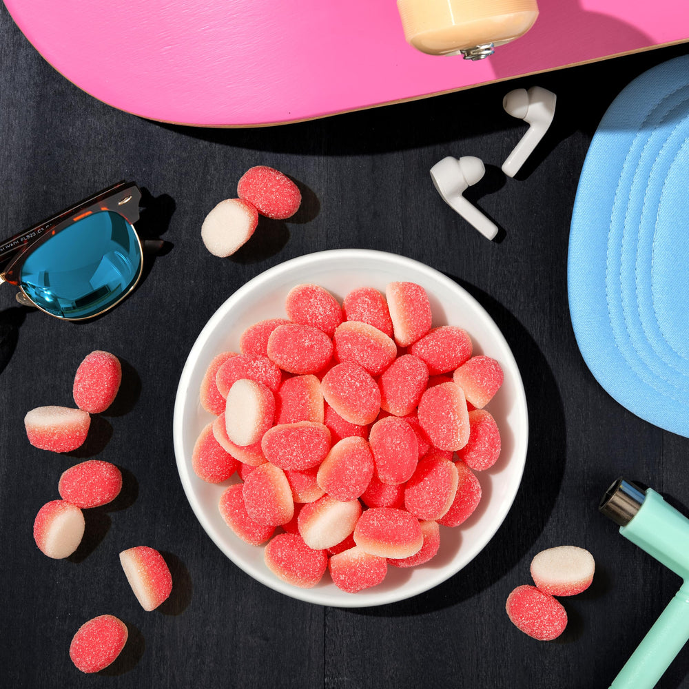 Trolli Strawberry Puffs gift-basket idea, colorful treat option.