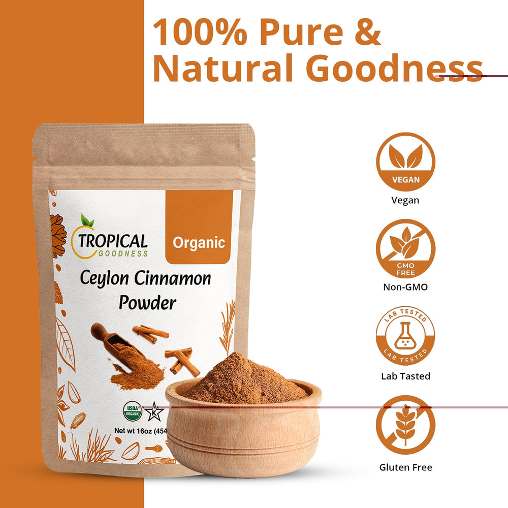 Tropical Goodness Ceylon Cinnamon powder texture ideal for baking