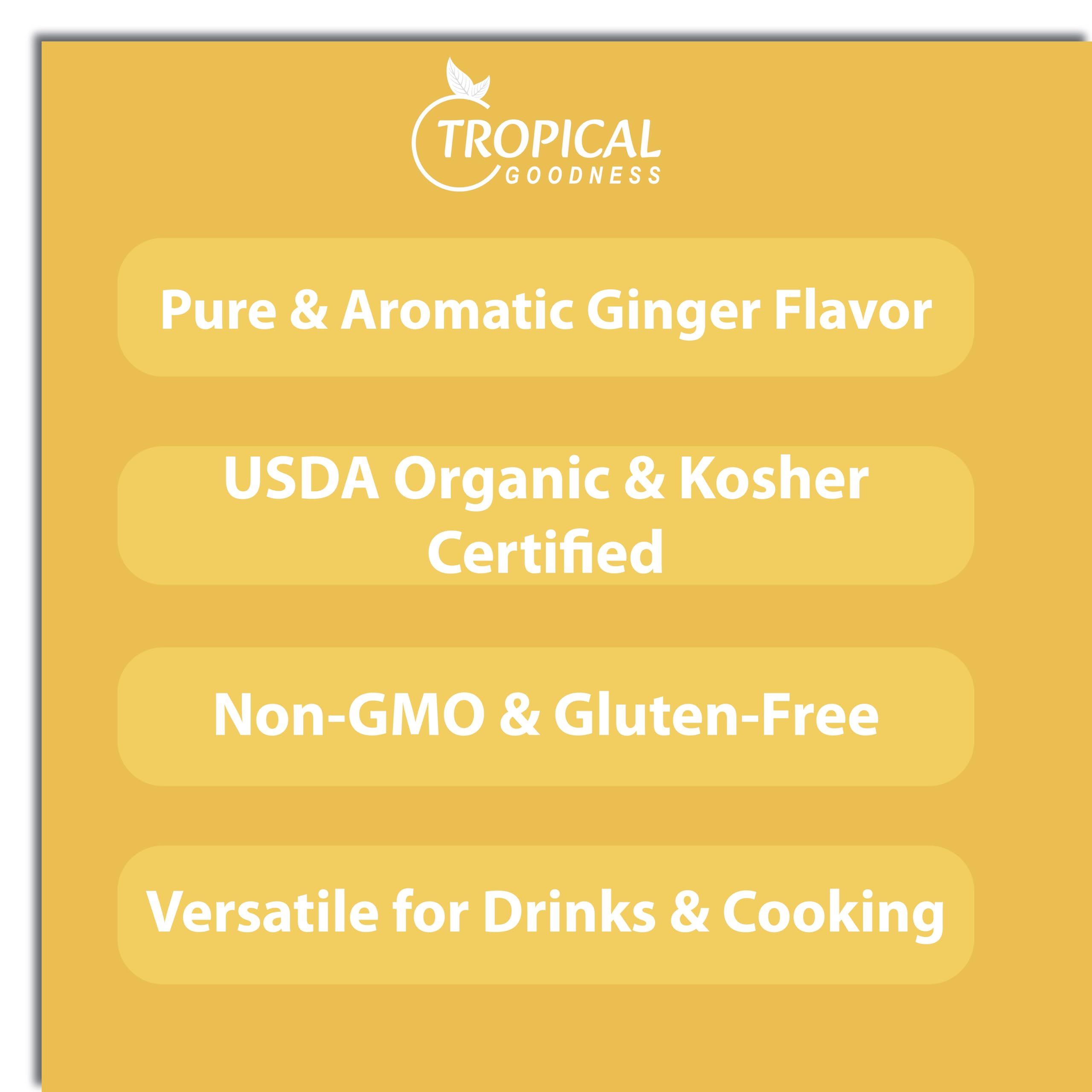 Tropical Goodness Organic Ginger Powder ready to enrich smoothies and curries
