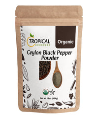 Tropical Goodness ground black pepper powder bottle releasing rich aroma for cooking