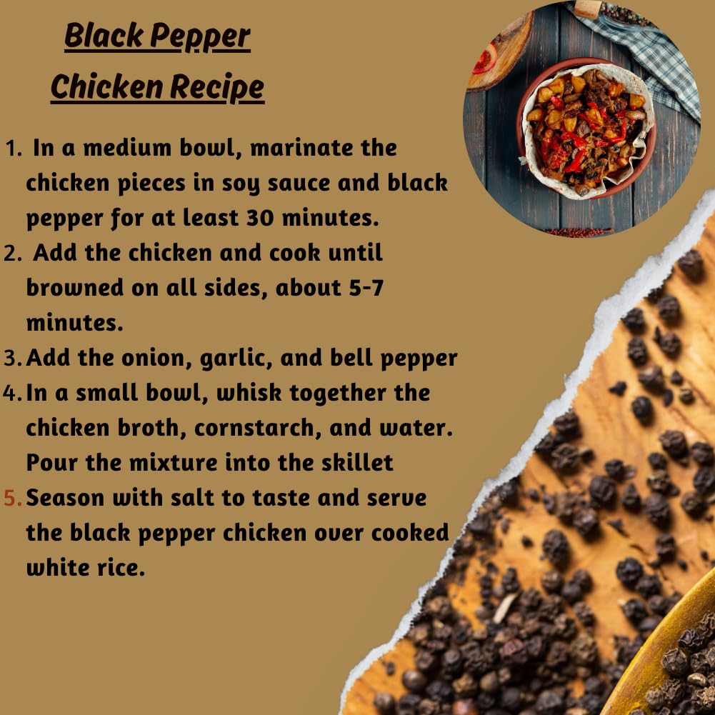 Tropical Goodness Organic Black Peppercorns certifications highlight USDA Organic and Kosher status.