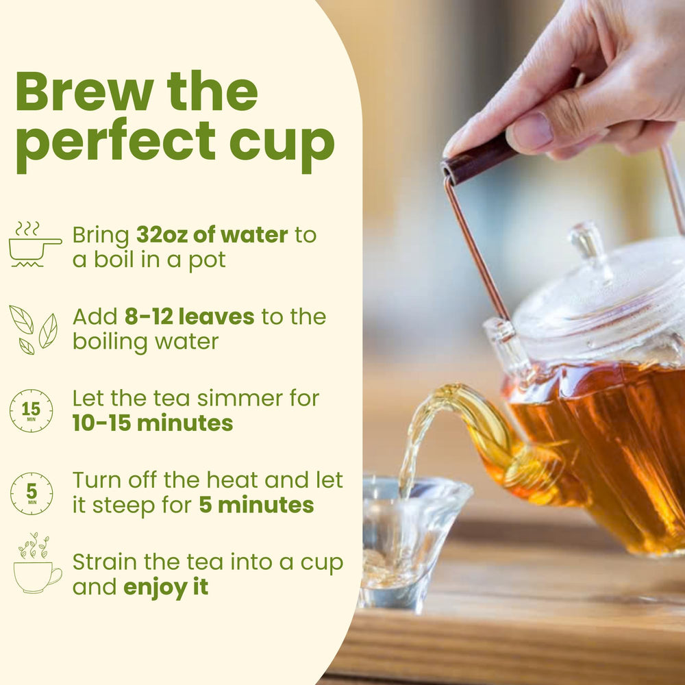 Tropical Teahouse brewed soursop tea cup with earthy aroma and flavor