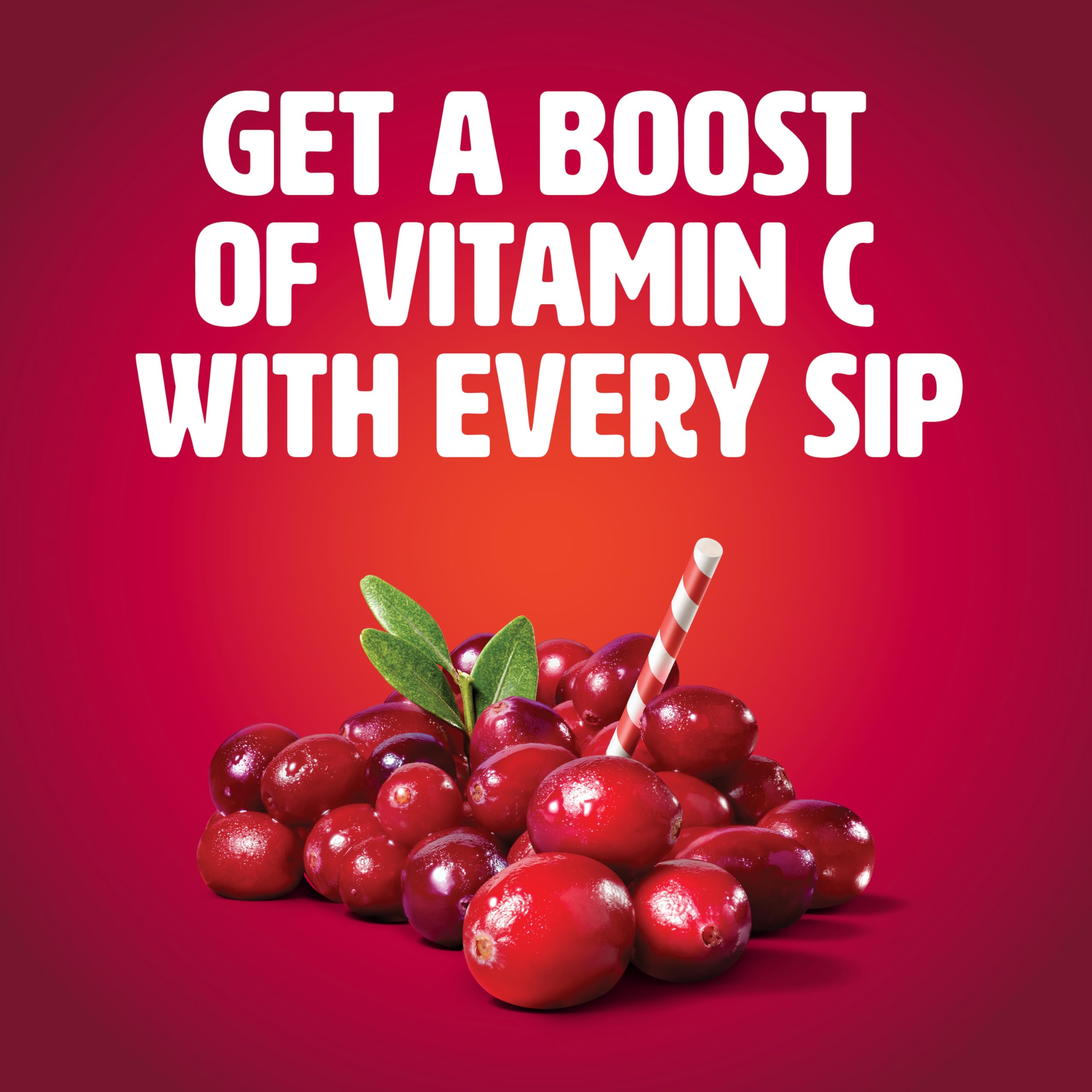 Tropicana Cranberry Cocktail Juice label highlights daily vitamin C content.