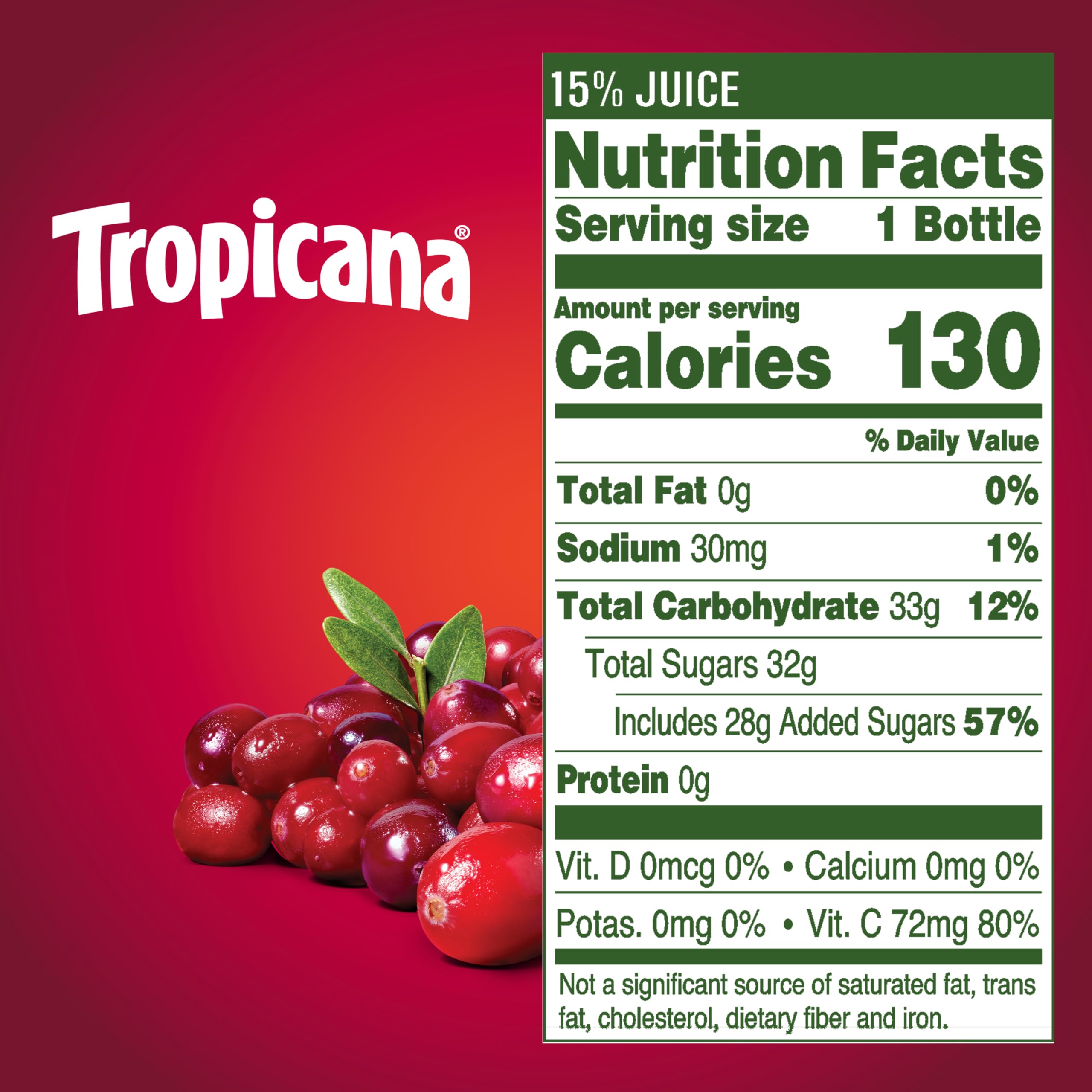 Tropicana Cranberry Cocktail Juice 24-pack ideal for family lunches and quick hydration.