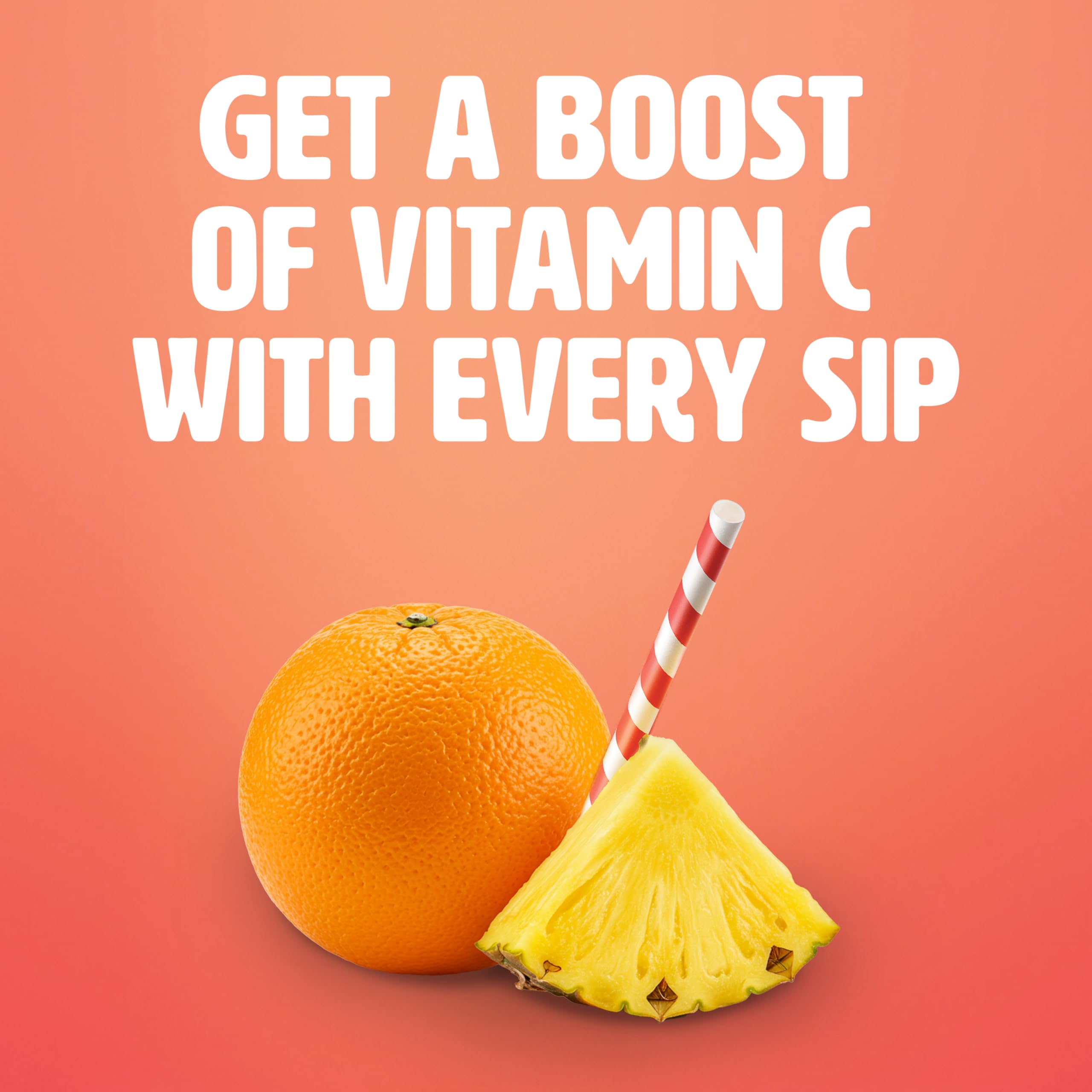 Tropicana Pineapple Orange Juice Drink on-the-go, convenient 15.2 oz bottle.