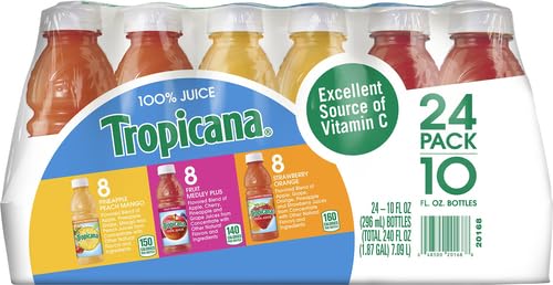 Tropicana Pineapple Peach Mango 10oz bottle front view