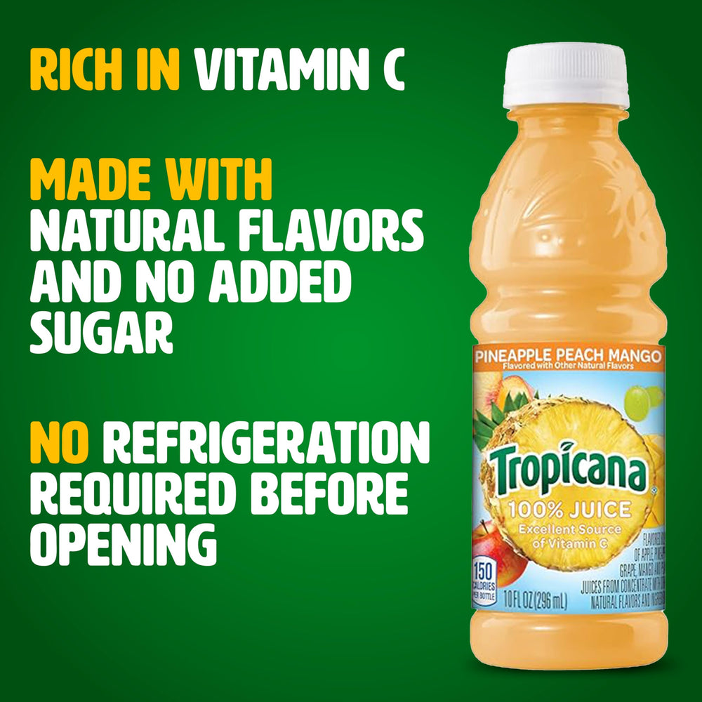 Tropicana juice splash with bright tropical colors.
